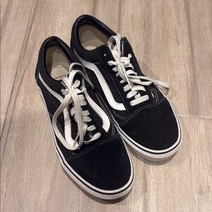 Vans Black and White Low-Top Sneakers